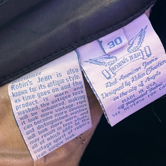 Robins Jeans Biker with Red Crystals. Real Nice! - Picture 3 of 3